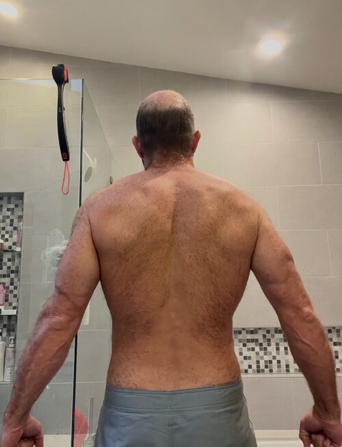 Daniel after, back view